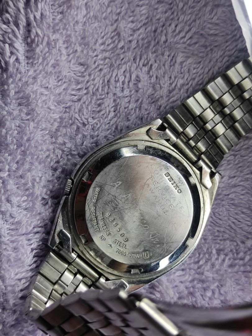 SEIKO 5 (7009-876A) SAN MIGUEL CORP. CORPORATE SERVICE AWARD, Men's  Fashion, Watches & Accessories, Watches on Carousell