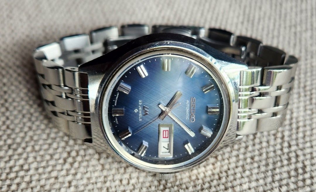 Montre Vintage Seiko LM 5606-7260 - Automatique, Cadran Vert, Boîtier Acier 36mm, Années 70