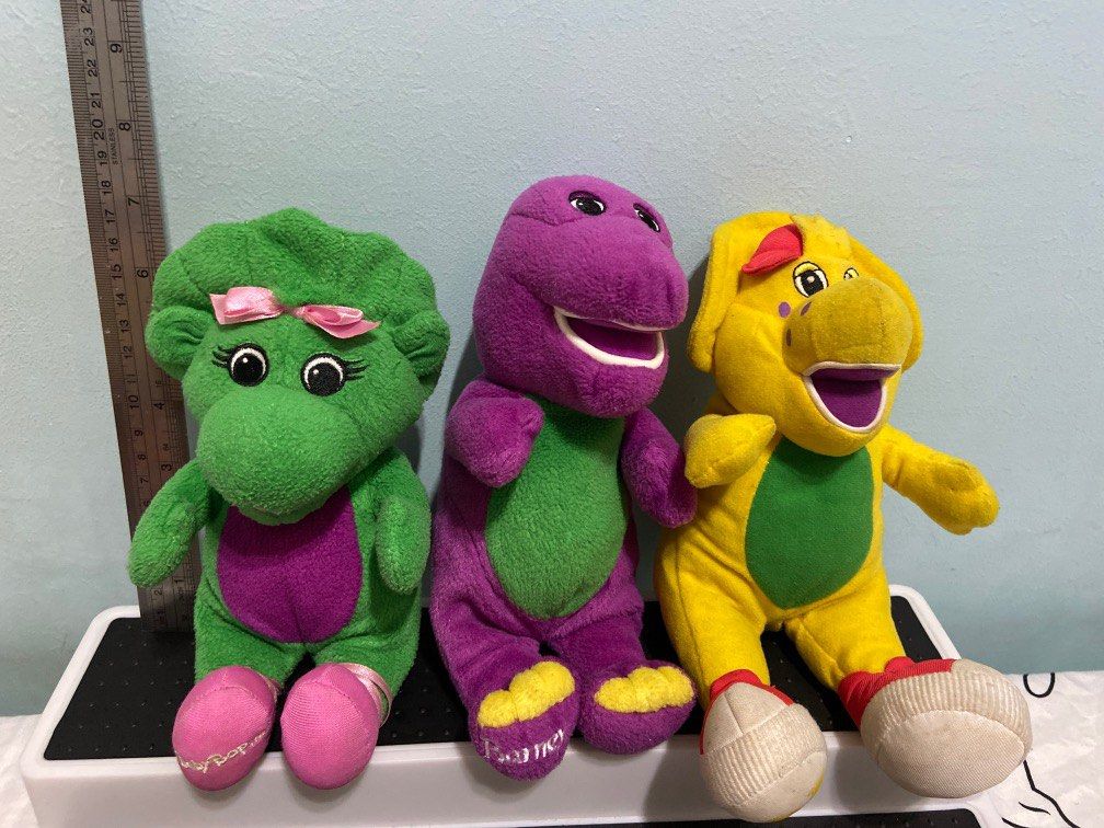 [set] Barney & Friends plushies (Baby Bop, Barney, BJ), Hobbies & Toys ...