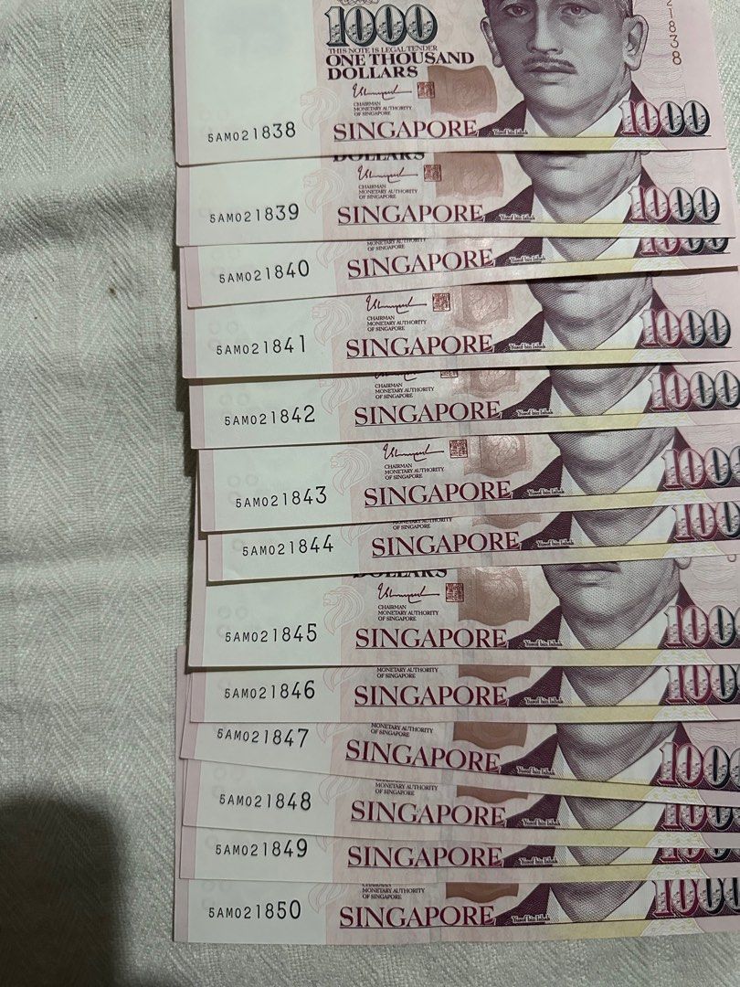 Singapore $1000 note, Hobbies & Toys, Memorabilia & Collectibles ...