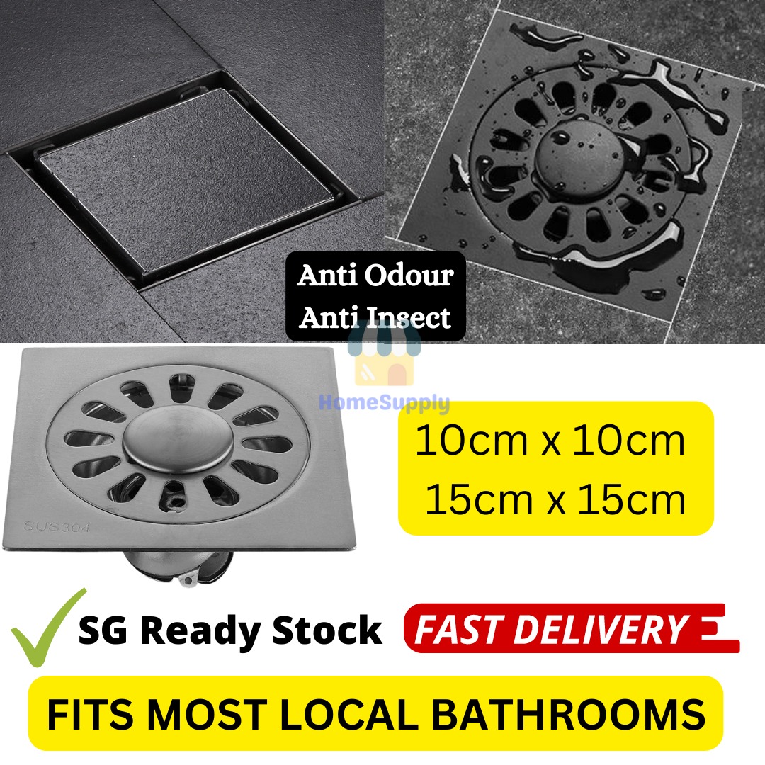 Stainless Steel Floor Trap Floor Drain 15x15 10x10 Anti Insect Anti