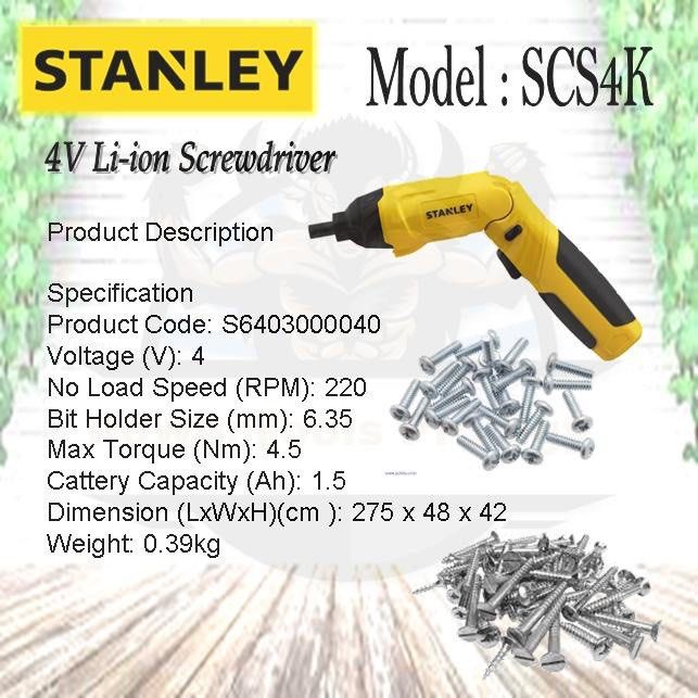 Stanley best sale cordless screwdriver