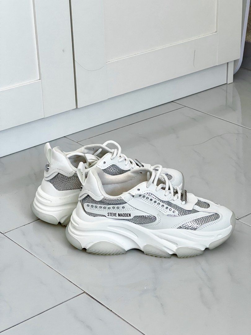 Steve Madden White Sneakers Women s Fashion Footwear Sneakers