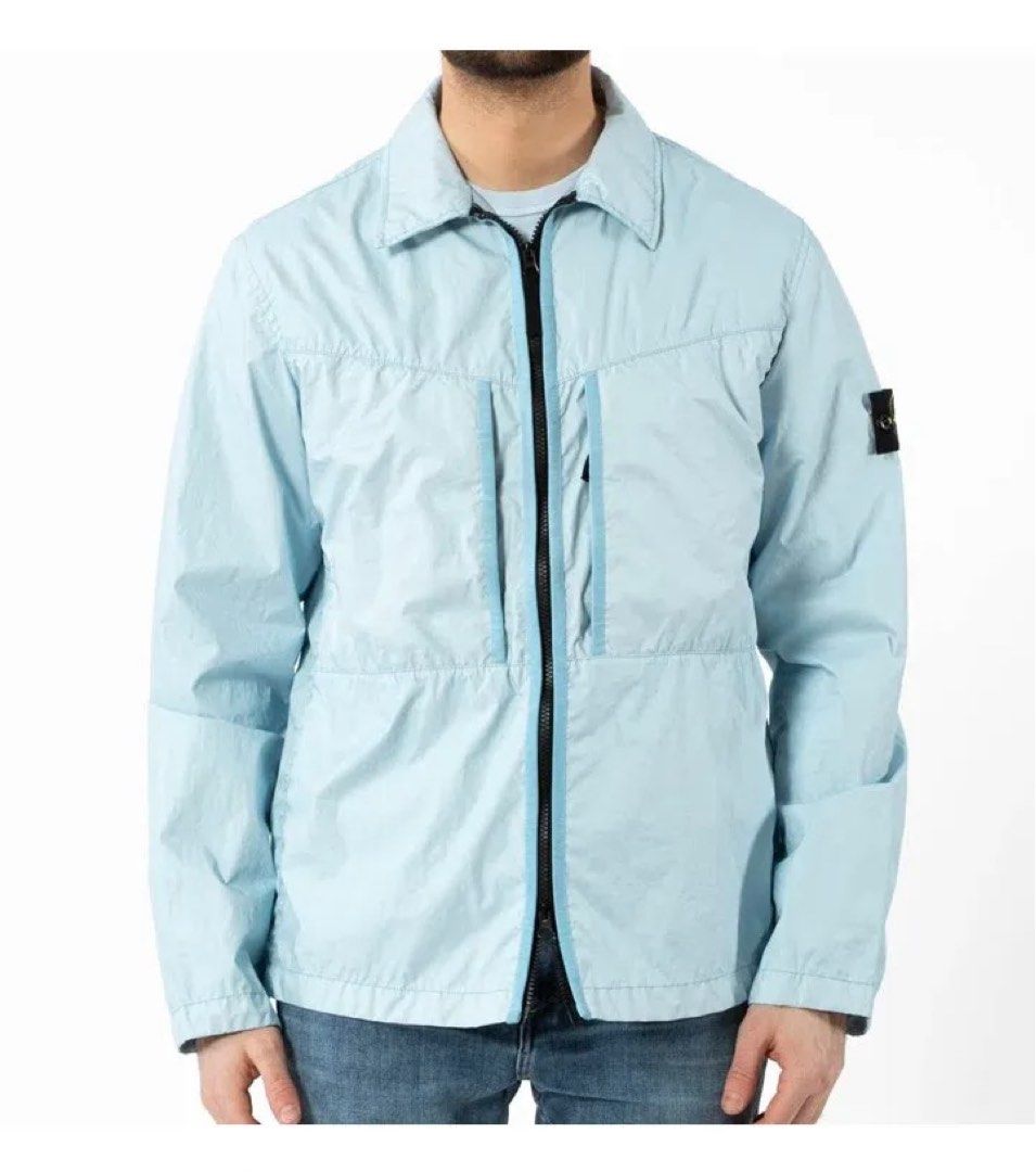 STONE ISLAND Membrana 3L Overshirt Sky Blue