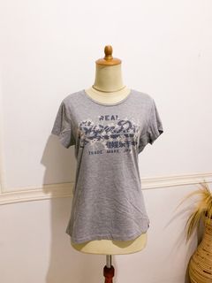 Superdry grey tshirt kaos abu ld 104-114