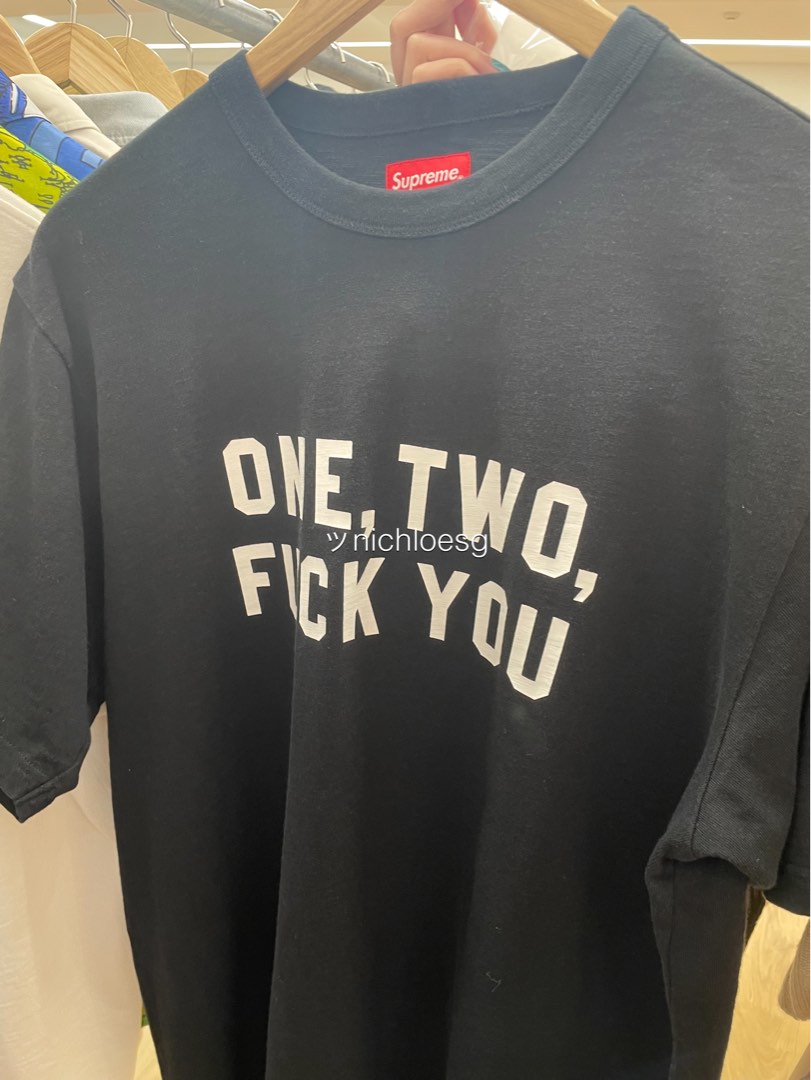 SUPREME ONE TWO FUCK YOU S/S TOP, Men's Fashion, Tops & Sets