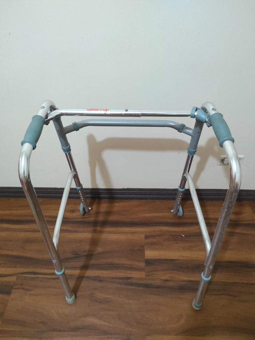 Surrmed Foldable Walker with Wheels Adjustable Height, Health