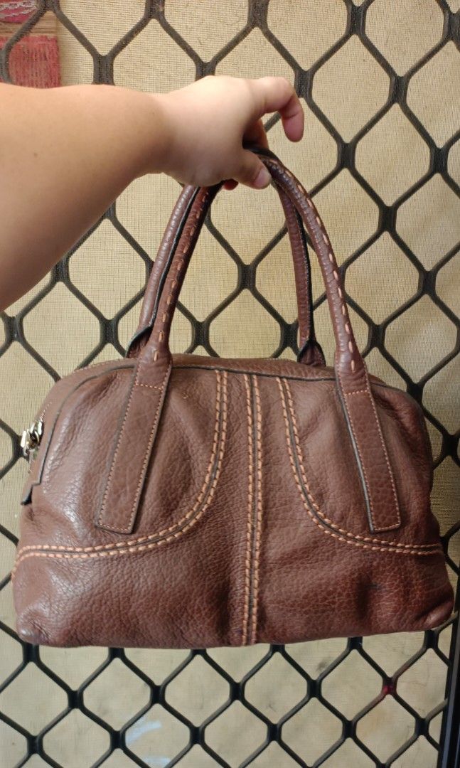 Tas Top Handle bisa shoulder Cromia Per Peruzzi kulit Asli Made in Italy