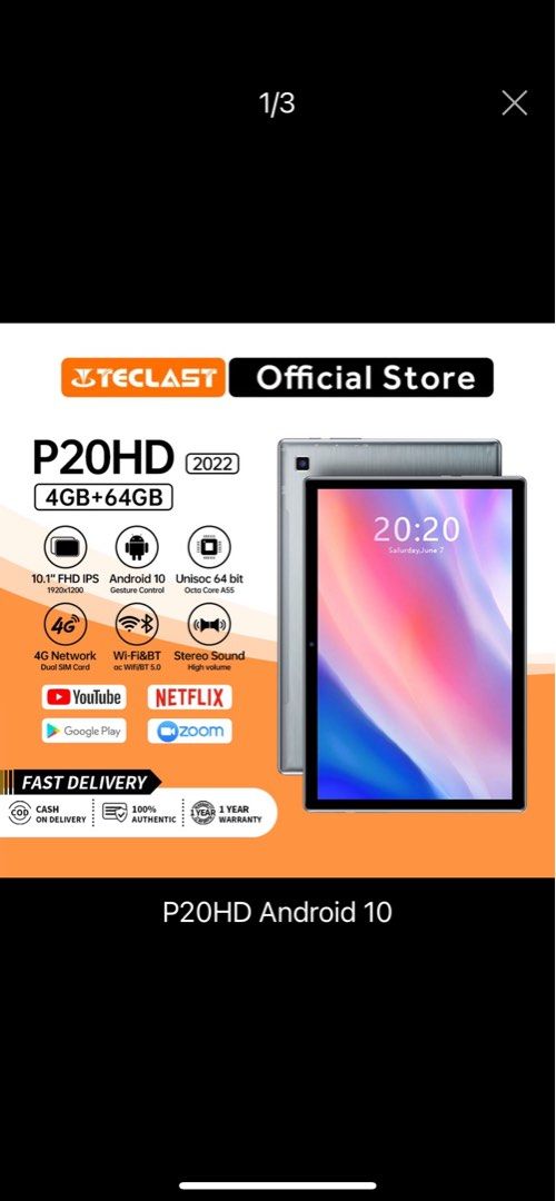 Teclast P20HD Tablet, Computers & Tech, Laptops & Notebooks on Carousell