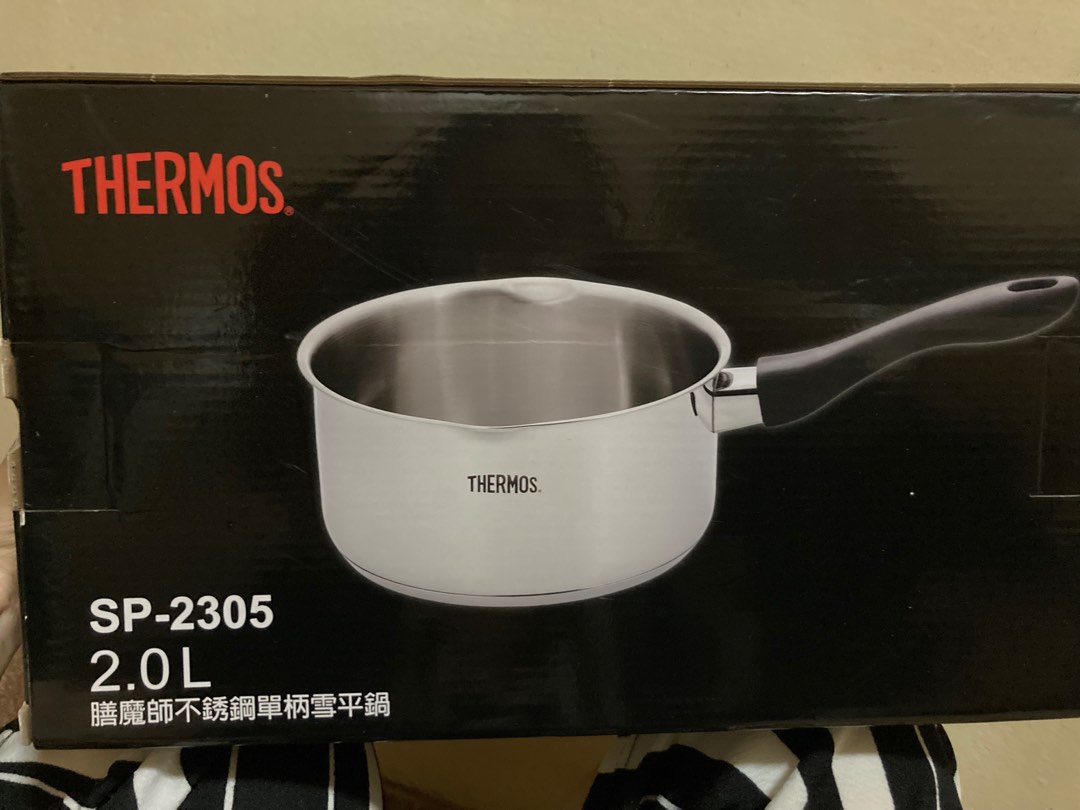 【THERMOS 膳魔師】(18公分)不銹鋼單柄雪平鍋2.0L(SP-2305)/SPB-S18