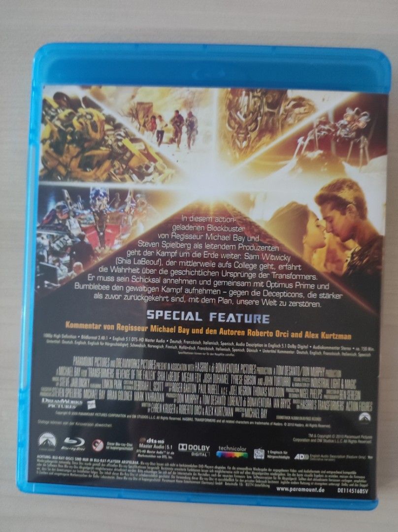 Transformers 2 BluRay, Hobbies & Toys, Music & Media, CDs & DVDs on