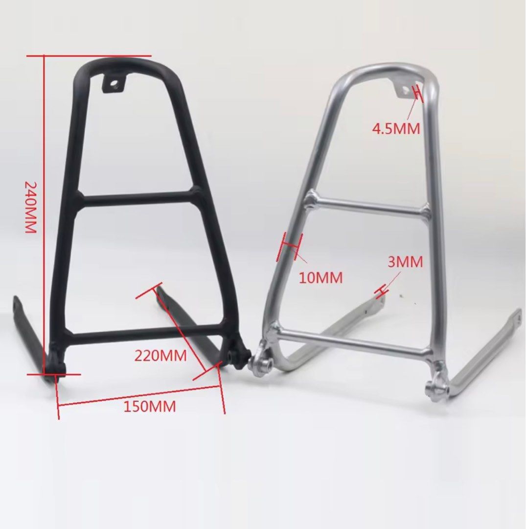 Ultralight Rear Rack Ultralight Bike Rack for Brompton Foldie Easy wheel rear cargo rack ...