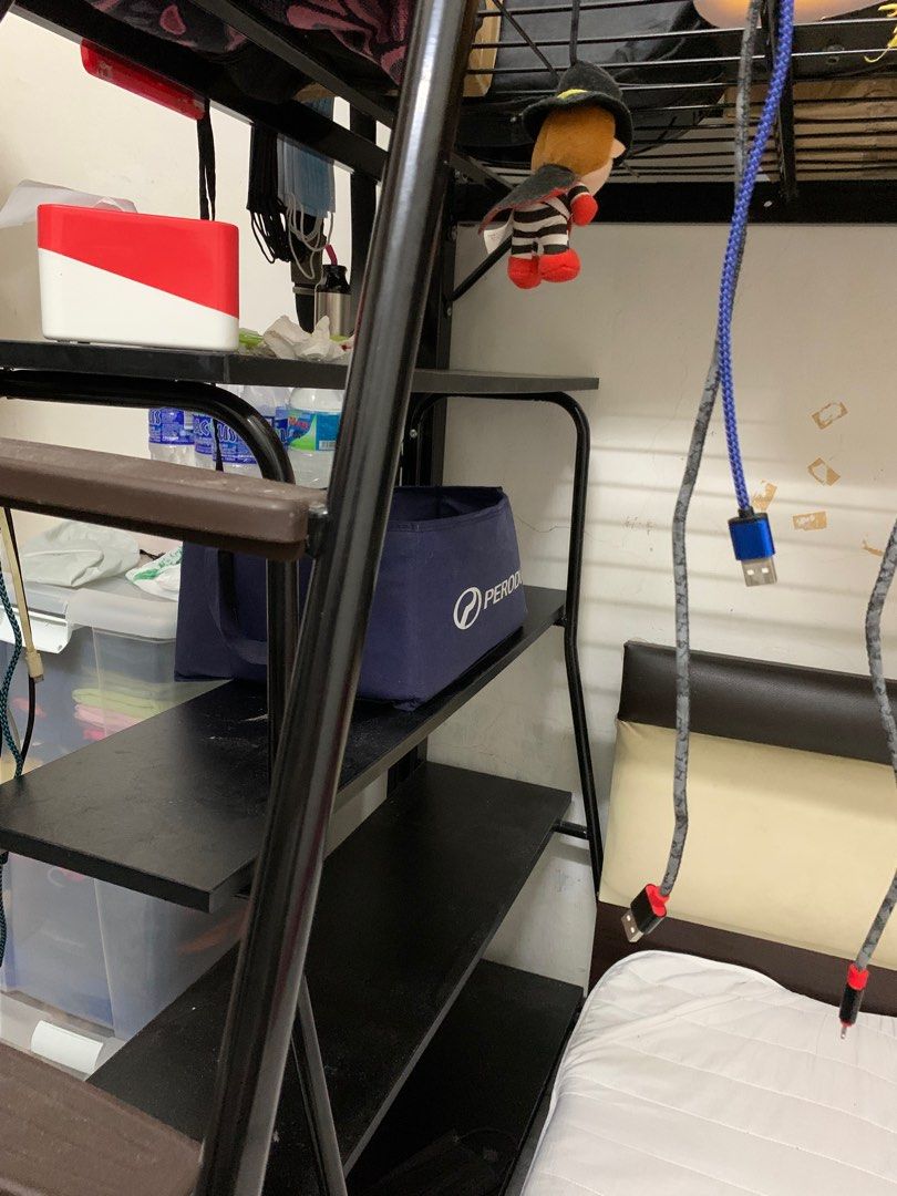 Used Loft Bed (Black), Furniture & Home Living, Furniture, Bed Frames