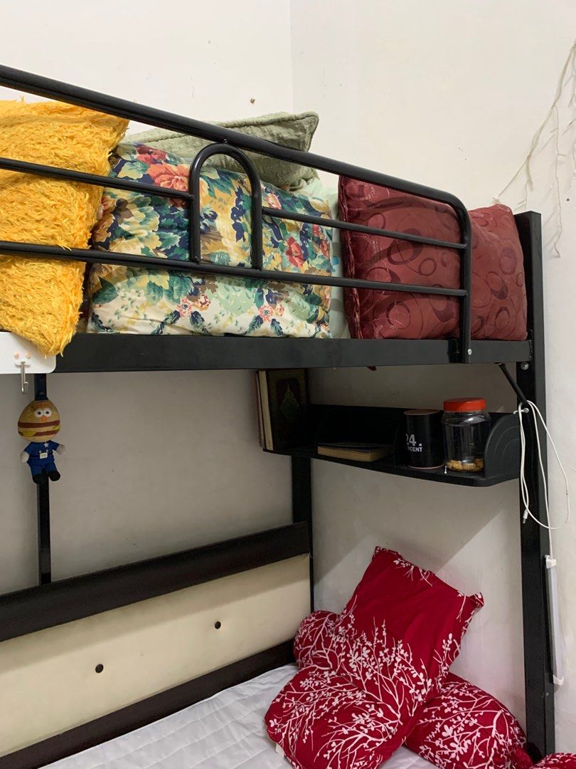 Used Loft Bed (Black), Furniture & Home Living, Furniture, Bed Frames