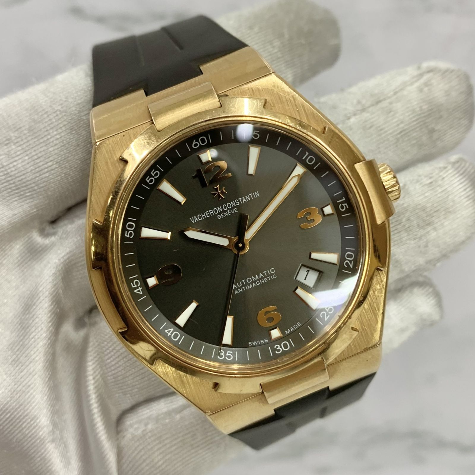 VACHERON CONSTANTIN 47040 000R 9666 BROWN DIAL ROSE GOLD AU750