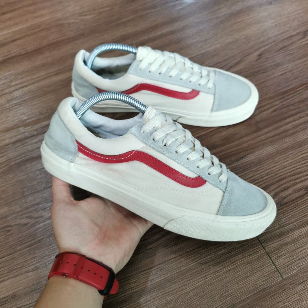 Vans white red outlet