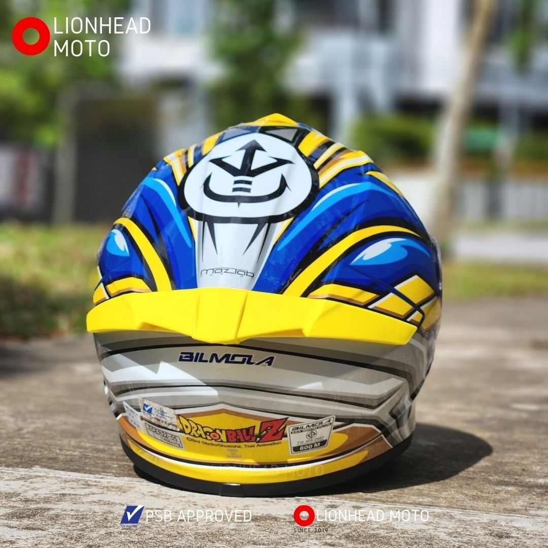 VEGETA DRAGON BALL Z BILMOLA HELMET PSB APPROVED FREE DELIVERY