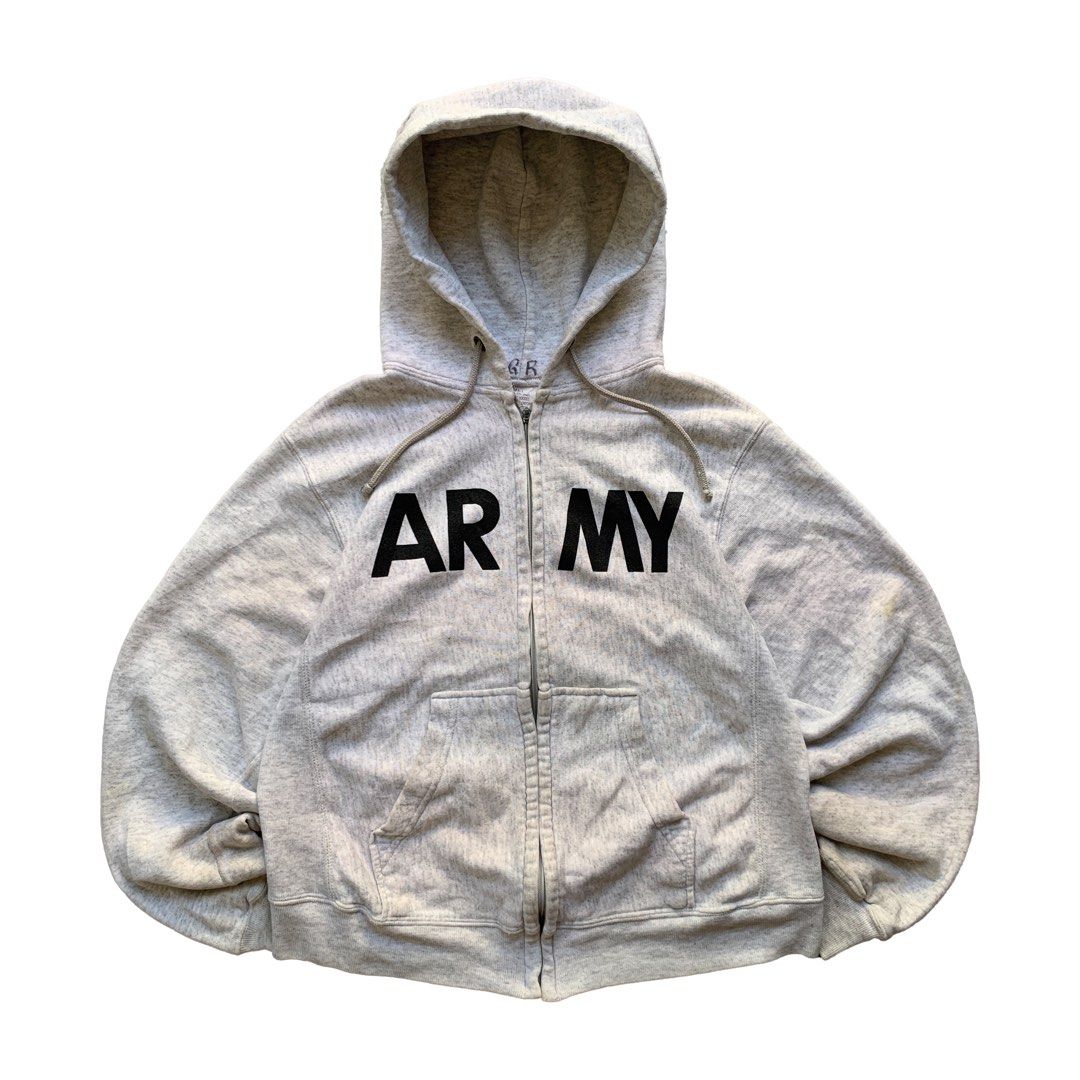 Vintage 90s Army Zip Hoodie Men s Fashion Coats Jackets and