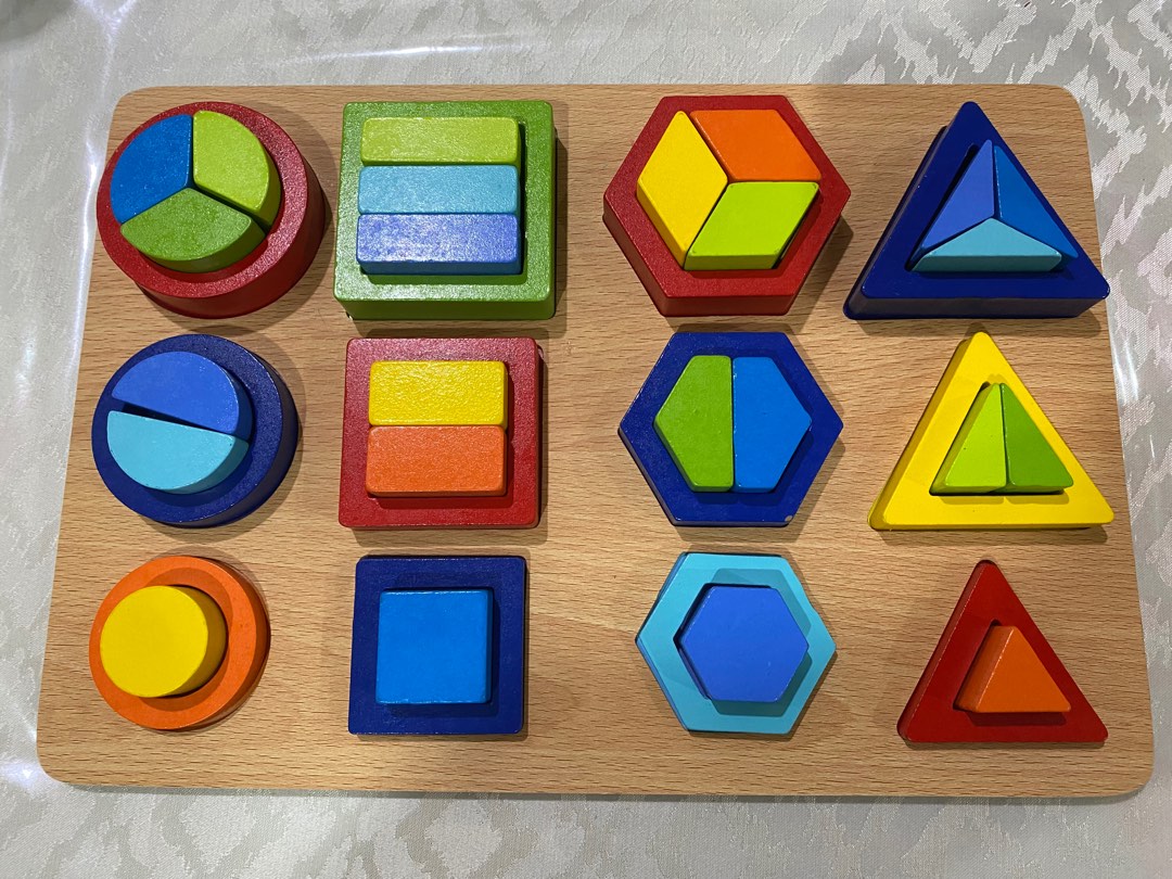 Wooden 3D shape sorter board BIG, Hobbies & Toys, Toys & Games on Carousell
