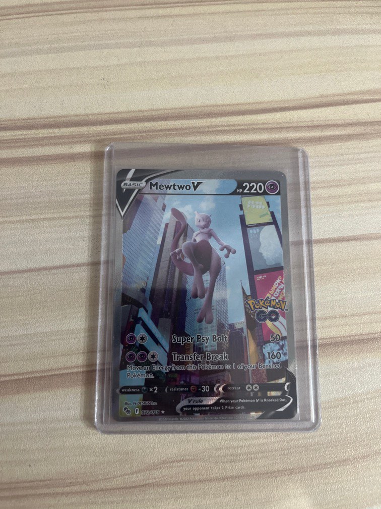 Mewtwo V alternate art Pokemon Go TCG, Hobbies & Toys, Toys & Games on  Carousell