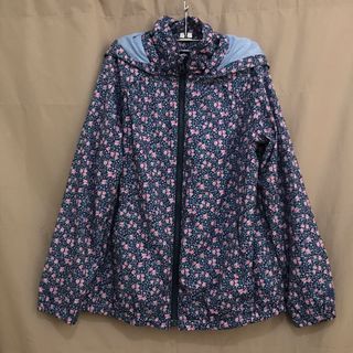 Y2k floral windbreaker with detachable hoodie