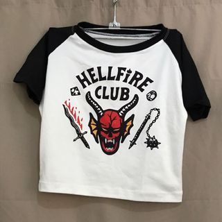 Y2k stranger things hellfire club top