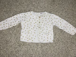 ZARA BABY jacket white gold spark