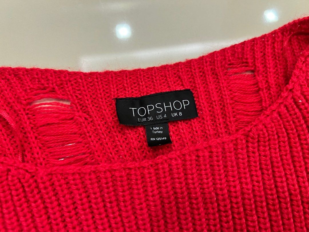Red sweater zara on sale