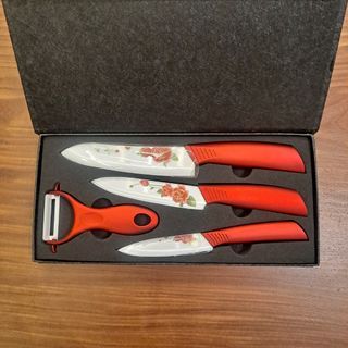 【掌廚可樂膳】玫瑰陶瓷4件式刀具組 (全新)