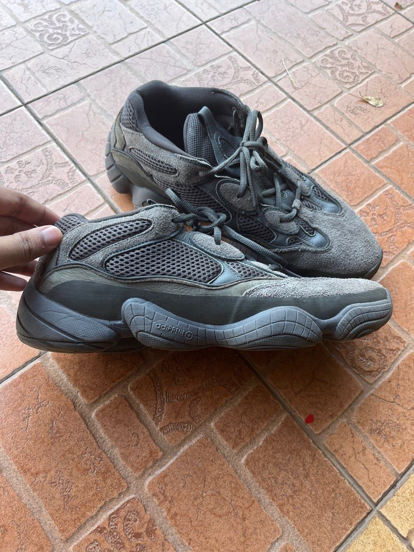 12.5UK Adidas Yeezy 500 Utility Black, Men's Fashion, Footwear