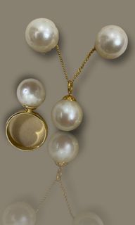 14k Gold Set with AUTHENTIC SOUTH SEA PEARL
