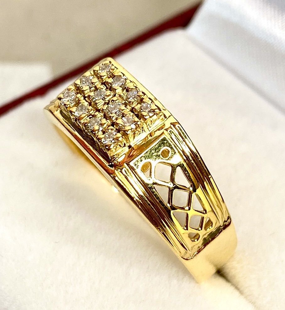 Gold diamond ring discount gents