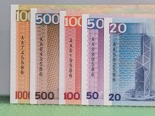1994年AA版 1000元至20元紙幣