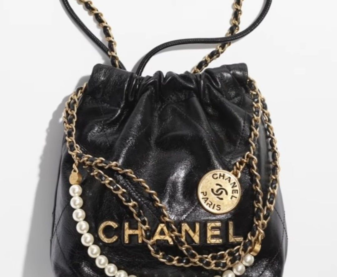 CHANEL, Bags, Chanel 22 Mini Handbag Black 23s