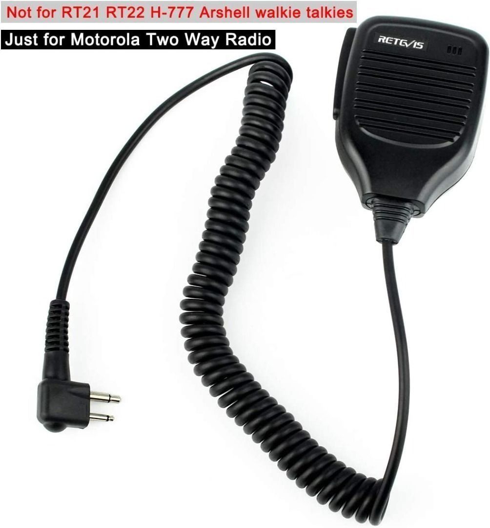 3565] Retevis Two Way Radio Speaker, Pin Microphone for Motorola BPR40  CP200D CP200 CP200XLS CP185 CLS1410 CLS1110 DTR410 PR400 RDU4100 RDU4160D  RMU2040 RMU2080D 080cm Radio (2 Piece), Audio, Microphones on Carousell