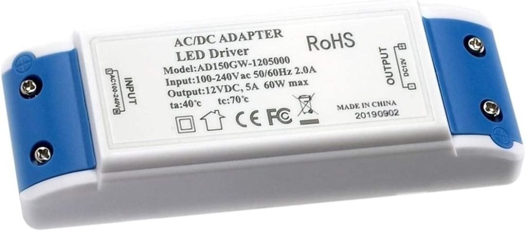 20W LED Driver Power Supply – AC 100-240V To DC 18-40V 600mA, Constant Current, Overload & Short-Circuit Protection