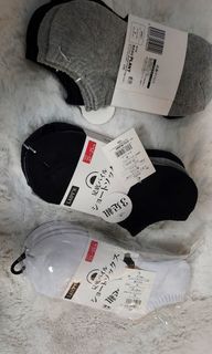 3 pairs LADY'S SOCKS  吸水速乾抗菌防臭船襪