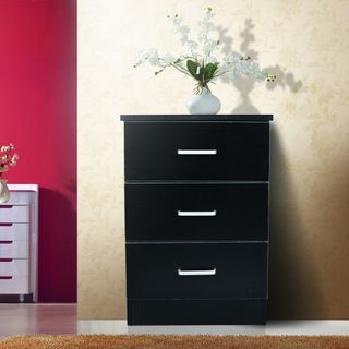 3-Drawer Bedside (Black): High-Quality Furniture!