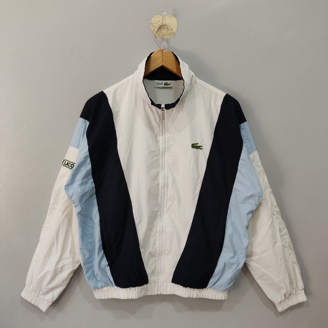 80s Vintage Lacoste Tritone Windbreaker Track Jacket, Men's Fashion ...