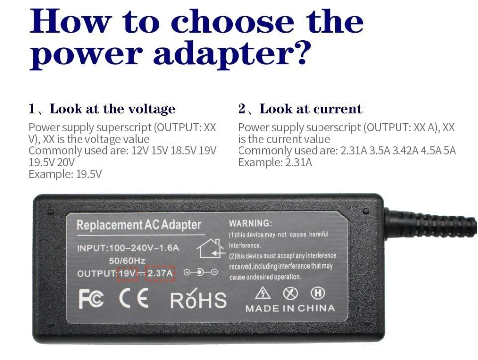 Laptop Power Adapters & Chargers For Chromebook 65W AC Adapter Charger For Acer Chromebook 15 CB3-531, CB3-532, CB5-571 Laptops - 19V 3.42A Laptop Power AC/Standard Adapters/Chargers For Chromebook