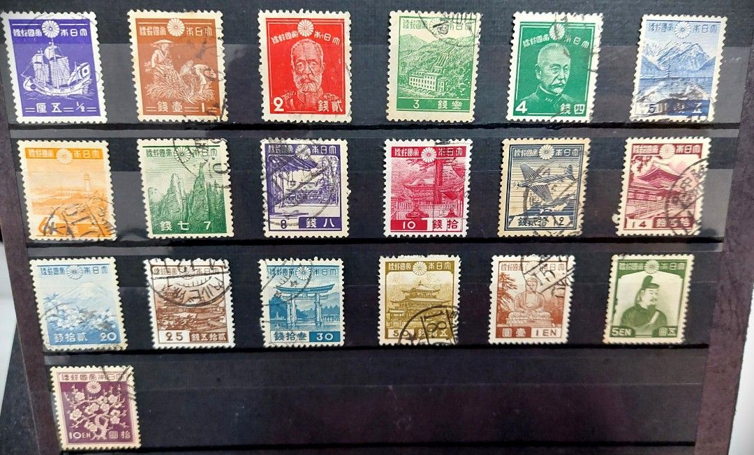 日本郵票切手1937年昭和第一次切手全套, 興趣及遊戲, 收藏品及紀念品 