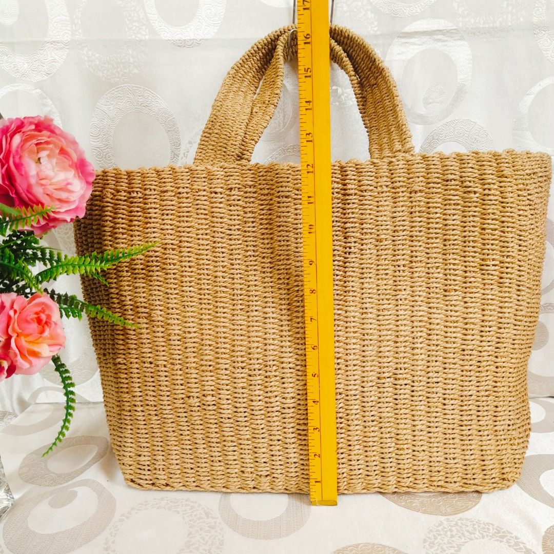 Authentic Zara Home Rattan Beach Tote Bag XLarge