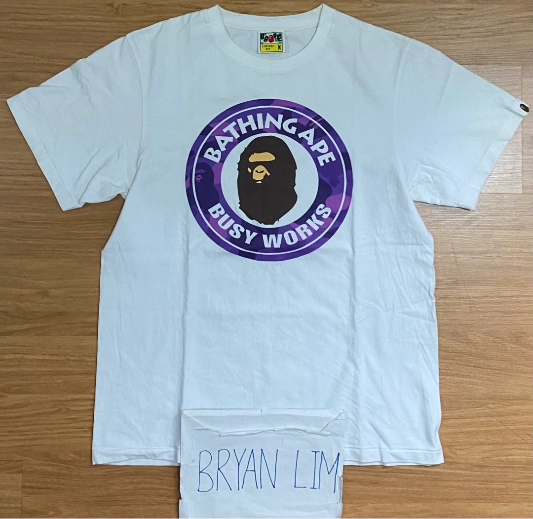 Bape Busy Works Purple Camo Tee Shirt Size XL www.salaberlanga.com