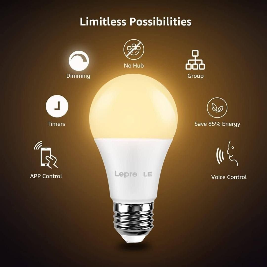 🔥 DISCOUNTED 🔥 Lepro E27 Smart Bulb, WiFi Smart Light Bulb