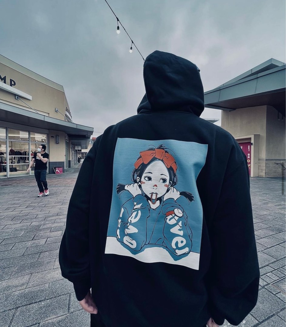 黑色Overprint Pop Art Hoodie Ver.1 上衣衛衣over print 古塔つみver