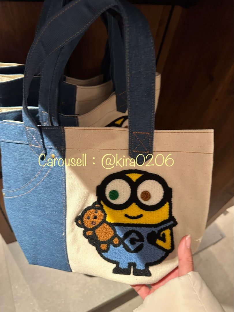 Japan Despicable Me Cotton Tote Bag - Minions Bob