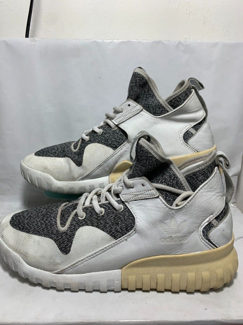 Adidas tubular x white sale grey
