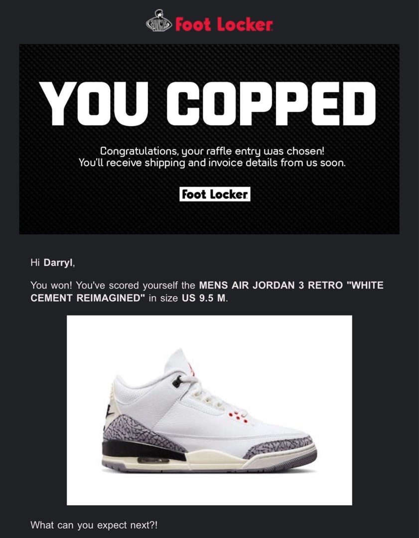 Jordan 3 white cement footlocker outlet