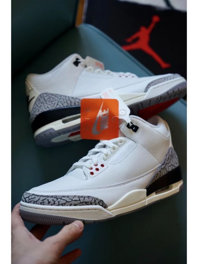 ✓[白水泥]Air Jordan 3 “White Cement Reimagined” 做舊白水泥籃球鞋 