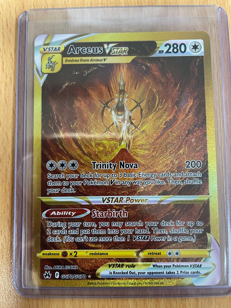 Arceus Vstar Gold (Crown Zenith), Hobbies & Toys, Toys & Games on Carousell